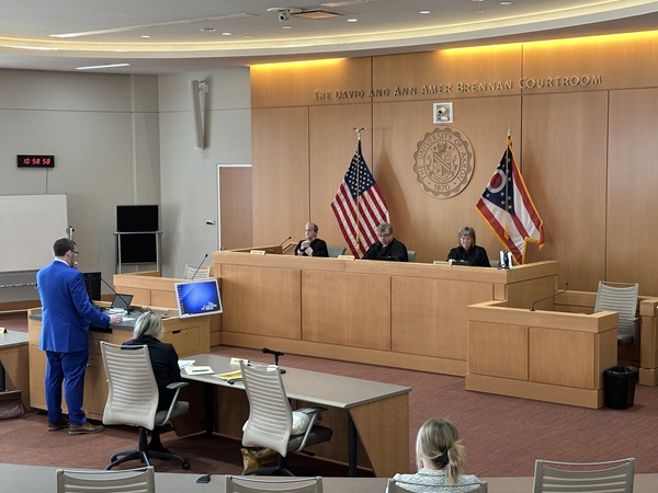 Judges on bench at oral argument