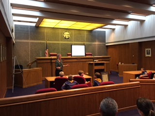 Judge Schafer with Boy Scouts.