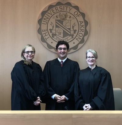 Judges before oral arguments at Akron Law School