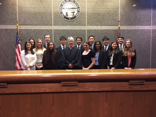 Judge Whitmore with Hudson Mock Trial Team.