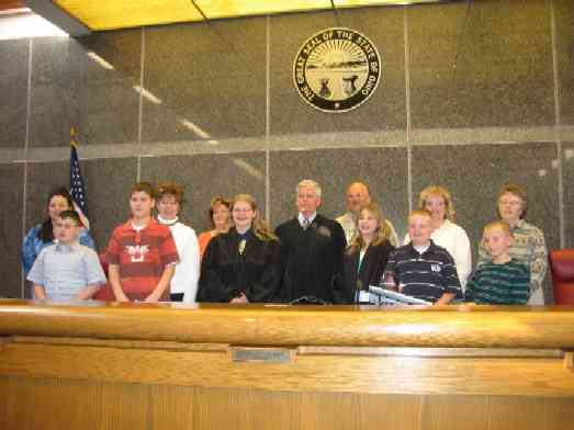 Children visit the Court on take your child to work day.